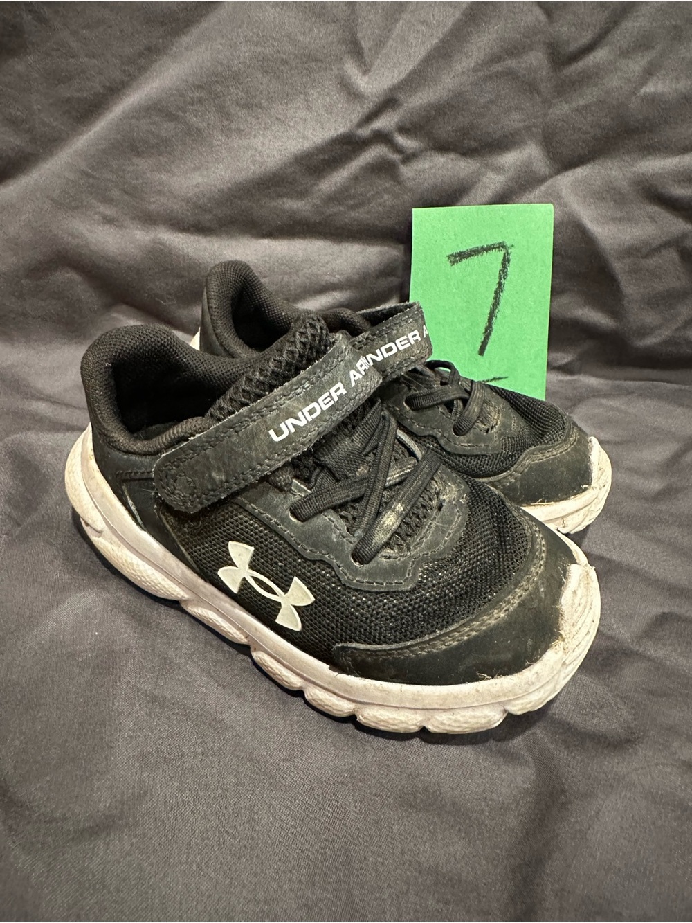 Under Armour Kids Black and White Athletic Sneakers